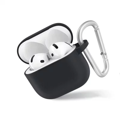 مشکی - کاور سیلیکونی ایرپاد 4 بلوئو مدل BLUEO Liquid Silicone مناسب ایرپاد 4 اپل AirPods 4