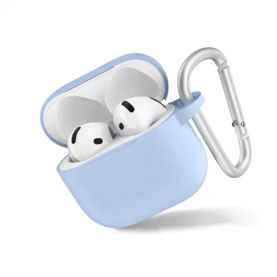 آبی روشن ( آبی آسمانی) - کاور سیلیکونی ایرپاد 4 بلوئو مدل BLUEO Liquid Silicone مناسب ایرپاد 4 اپل AirPods 4