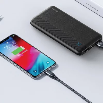 پاور بانک تایپ سی و USB-A دو خروجی 20 وات گرین لاین مدل MILOS ظرفیت 10000 میلی آمپر