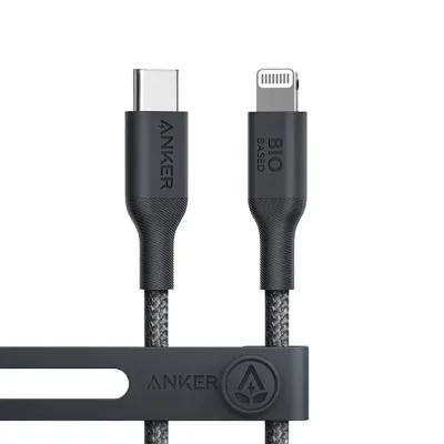 کابل تایپ سی به لایتنینگ 60 وات انکر مدل Anker 542 PowerLine Bio-Nylon A80B6 طول 1.8 متر