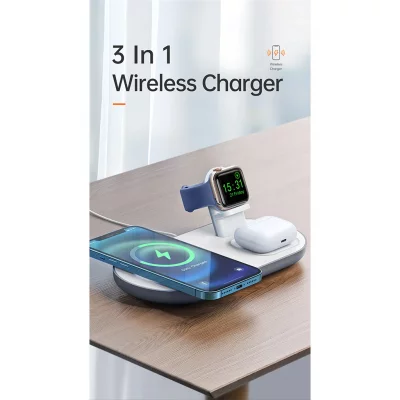 شارژر وایرلس مگ سیف رومیزی 3 کاره مک دودو Mcdodo 3 in 1 Magnetic Wireless Charger Pro CH-706