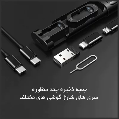 پکیج مسافرتی کابل و تبدیل چند کاره تایپ سی، یو اس بی, میکرو و لایتنینگ مک دودو Mcdodo WF-1720 Multifunctional Cable Storage Box