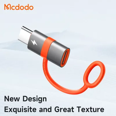 تبدیل کابل لایتنینگ به تایپ سی 60 وات مک دودو مدل Mcdodo Silicone Hook Lightning to USB-C Adapter OT-553