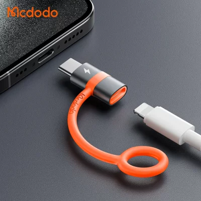 تبدیل کابل لایتنینگ به تایپ سی 60 وات مک دودو مدل Mcdodo Silicone Hook Lightning to USB-C Adapter OT-553