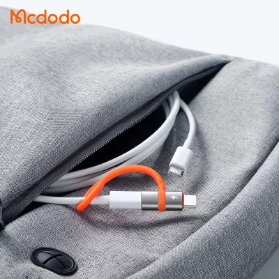 تبدیل کابل لایتنینگ به تایپ سی 60 وات مک دودو مدل Mcdodo Silicone Hook Lightning to USB-C Adapter OT-553