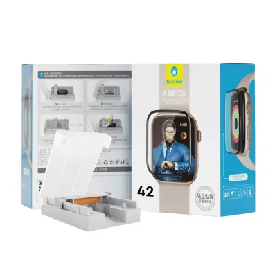گلس اپل واچ با کیت نصب اتوماتیک سری 10 سایز 42 میلی متر بلوئو BLUEO 3D Curved