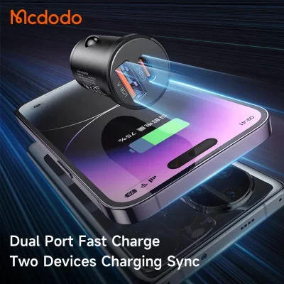 شارژر فندکی تایپ سی 2 پورت 33 وات مک دودو Mcdodo 33W 2-Port PD Car Charger CC-2320