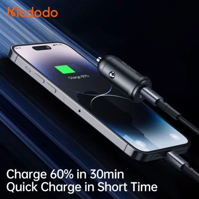 شارژر فندکی تایپ سی 30 وات فست شارژ PD مک دودو مدل Mcdodo PD 30W 1C Fast Car Charger CC-7491