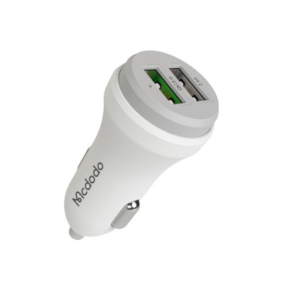 شارژر فندکی USB دو پورت 30 وات فست شارژ مک دودو مدل Mcdodo 30W Dual USB-A Car Charger CC-3840