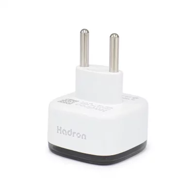 مبدل برق 3 شاخه به 2 شاخه یونیورسال بدون چراغ هادرون Hadron Universal Power Plug Adapter A10E-1