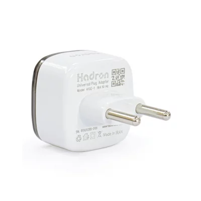 تبدیل برق 3 به 2  یونیورسال بدون چراغ هادرون Hadron Universal Power Plug Adapter A10E-1