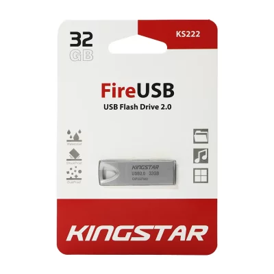 فلش مموری کینگ استار مدل  Kingstar Fire USB 2.0 KS222 ظرفیت 32 گیگابایت