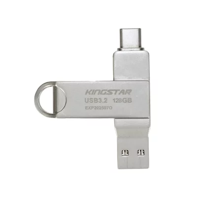 فلش مموری دو کاره تایپ سی کینگ استار Kingstar Dual-C USB 3.2 + Type-C C60 ظرفیت 128 گیگابایت