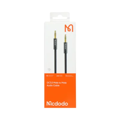 کابل انتقال صدا AUX جک 3.5 میلی متری مک دودو مدل Mcdodo DC3.5 Male to Male Audio CA-6640 طول 1.2 متر