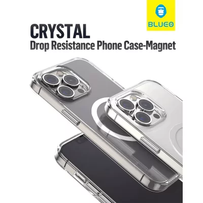 کاور شفاف مگ سیف آیفون 16 بلوئو BLUEO Crystal Pro MagSafe iPhone 16