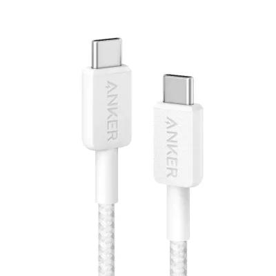 کابل تایپ سی به تایپ سی 60 وات روکش کنفی انکر مدل Anker 322 USB-C A81F5 طول 0.9 متر