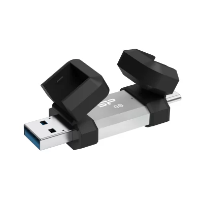 فلش مموری تایپ سی دو سر سیلیکون پاور Silicon Power Dual USB-A + Type-C Mobile C51 ظرفیت 64 گیگابایت