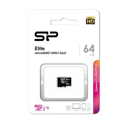 مموری کارت microSDXC سیلیکون پاور مدل Elite کلاس 10 استاندارد UHS-I U1 ظرفیت 64 گیگابایت