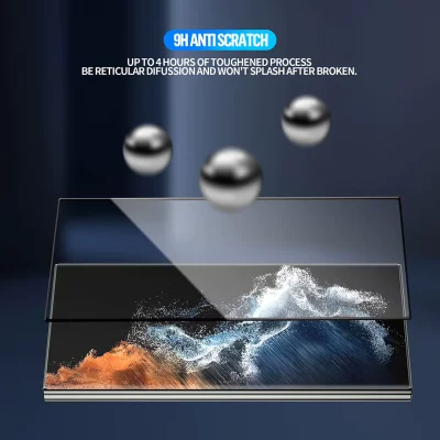 گلس محافظ صفحه شفاف فول با کیت نصب آسان اس 24 اولترا بلوئو BLUEO Full Glue Curved Edge 3D Glass S24 Ultra