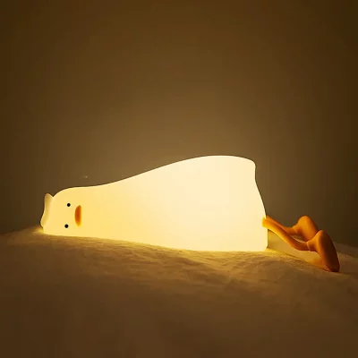 چراغ خواب فانتزی سیلیکونی طرح اردک خوابیده تنبل Lazy Duck