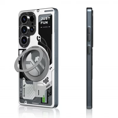 کاور (قاب) مگ سیف هولدر اس 25 اولترا سامسونگ یانگ کیت Youngkit CyberPunk 360° Spin MagSafe S25 Ultra