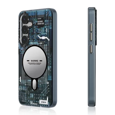 کاور مگ سیف اس 25 اولترا سامسونگ یانگ کیت Youngkit Futuristic Blue Circuit MagSafe S25 Ultra