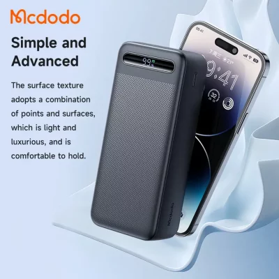 پاوربانک فست شارژ 3 خروجی 22.5 وات مک دودو ظرفیت 30000 میلی آمپر Mcdodo MC-391