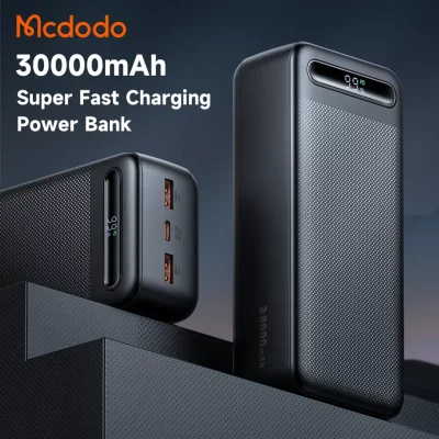پاوربانک فست شارژ 3 خروجی 22.5 وات مک دودو ظرفیت 30000 میلی آمپر Mcdodo MC-391