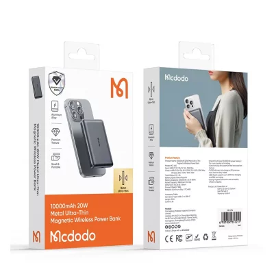 پاوربانک وایرلس مگ سیف فوق نازک 20 وات مک دودو ظرفیت 5000 میلی آمپر Mcdodo MagSafe MC-464