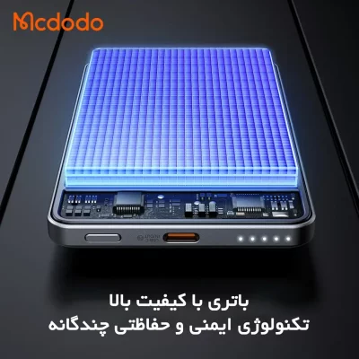 پاوربانک وایرلس مگ سیف فوق نازک 20 وات مک دودو ظرفیت 5000 میلی آمپر Mcdodo MagSafe MC-464