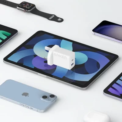 آداپتور 2 خروجی 20 وات با کابل تایپ سی انکر مدل Anker Select 2-Port USB-C B2348K21