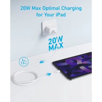 شارژر دیواری 20 وات با کابل تایپ سی انکر مدل Anker Select USB-C B2347