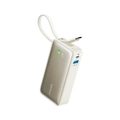 پاوربانک انکر 30 وات با کابل تایپ سی ظرفیت 10000 میلی آمپر ساعت Anker Nano A1259