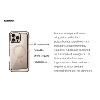 قاب آیفون 16 مگ سیف ( کاور ) کی زد دوو KZDOO MAG ARES SPORT iPhone 16
