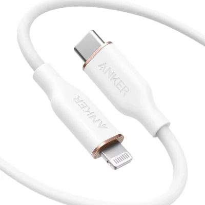 کابل شارژ آیفون لایتنینگ به تایپ سی انکر Anker 641 PowerLine III Flow A8663 طول 1.8 متر