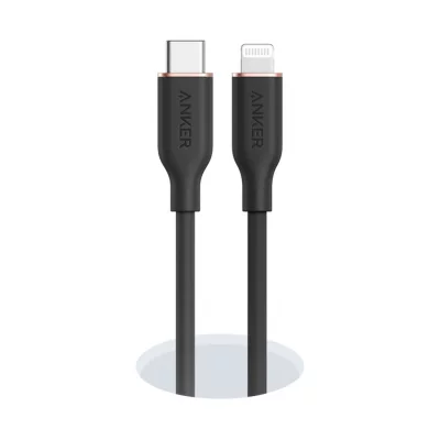 کابل شارژ آیفون لایتنینگ به تایپ سی انکر Anker 641 PowerLine III Flow A8663 طول 1.8 متر