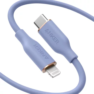 کابل شارژ آیفون لایتنینگ به تایپ سی انکر Anker 641 PowerLine III Flow A8663 طول 1.8 متر