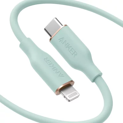 کابل شارژ آیفون لایتنینگ به تایپ سی انکر Anker 641 PowerLine III Flow A8663 طول 1.8 متر