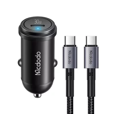 شارژر فندکی با کابل دوسر تایپ سی 30 وات مک دودو Mcdodo CC-7493