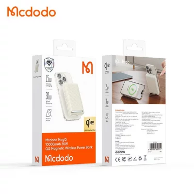 پاوربانک مگ سیف وایرلس 30 وات مک دودو ظرفیت 10000 میلی آمپر Mcdodo Qi2 MC-781
