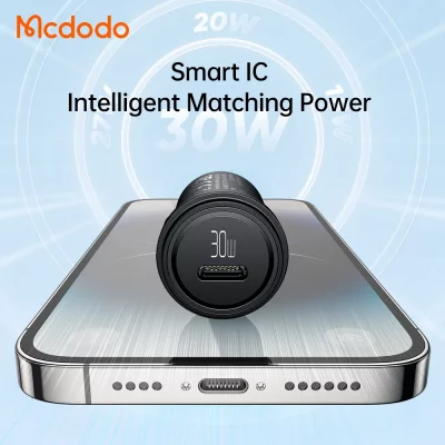 شارژر فندکی با کابل شارژ آیفون لایتنینگ 30 وات مک دودو Mcdodo CC-7492