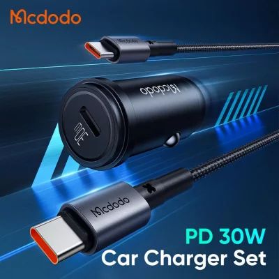 شارژر فندکی با کابل دوسر تایپ سی 30 وات مک دودو Mcdodo CC-7493