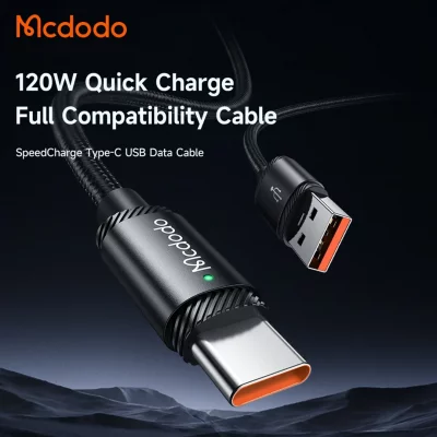 کابل شارژ تایپ سی 120 وات توربو مک دودو Mcdodo CA-473 طول 1.5 متر