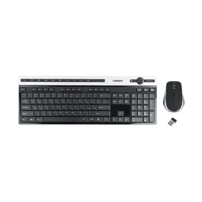 کیبورد و ماوس بی سیم گرین مدل GKM-505W