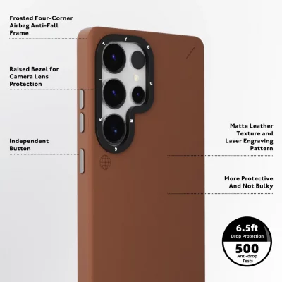 قاب اس 24 اولترا ( کاور ) مگ سیف چرمی یانگ کیت Youngkit Simple Matte Leather MagSafe S24 Ultra
