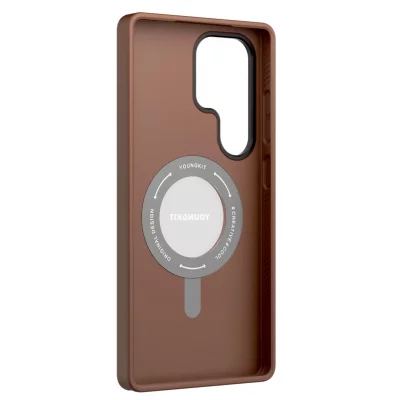 قاب اس 24 اولترا مگ سیف چرمی یانگ کیت Youngkit Leather 360° Spin MagSafe S24 Ultra