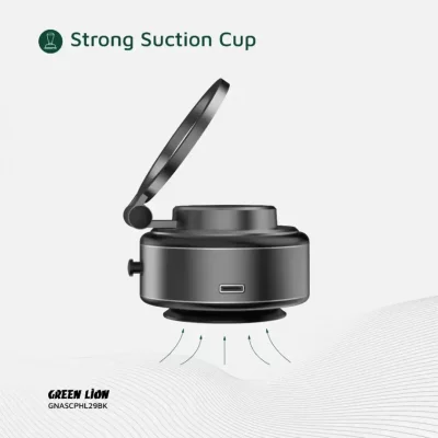 پایه نگه دارنده موبایل مکش خودکار مگ سیف گرین لاین مدل GNASCPHL29BK