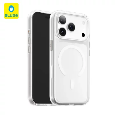 قاب آیفون 17 نرمال ( کاور ) شفاف مگ سیف بلوئو Crystal Pro MagSafe iPhone 17