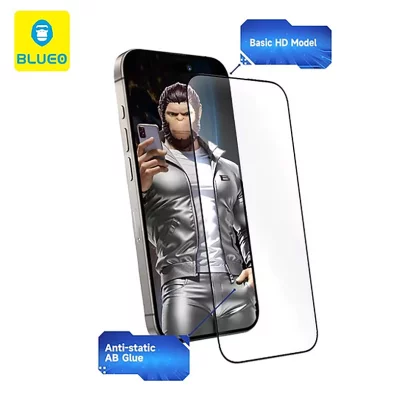 گلس آیفون 13 و 13 پرو و 14 و 16E شفاف بلوئو BLUEO 2.5D Basic iPhone 13/13 Pro/14/16E