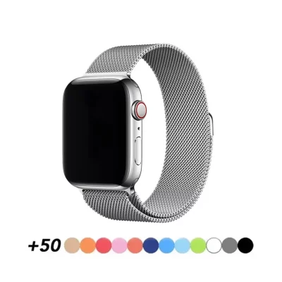 بند اپل واچ میلانس فلزی طرح Milanese Loop - تمامی سایزها - رنگ بندی